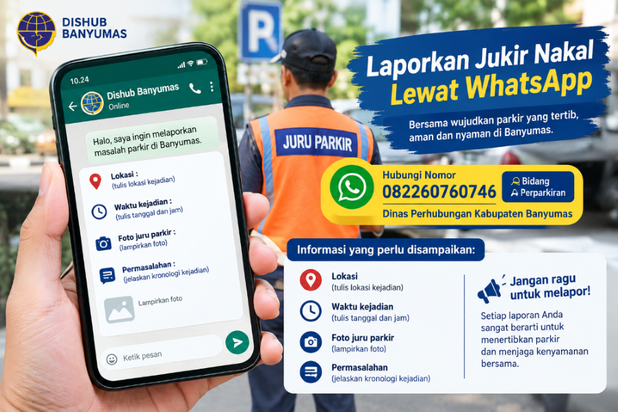 Dishub Banyumas Buka Pengaduan Parkir, Warga Bisa Laporkan Jukir Nakal yang Minta Tarif Lebih