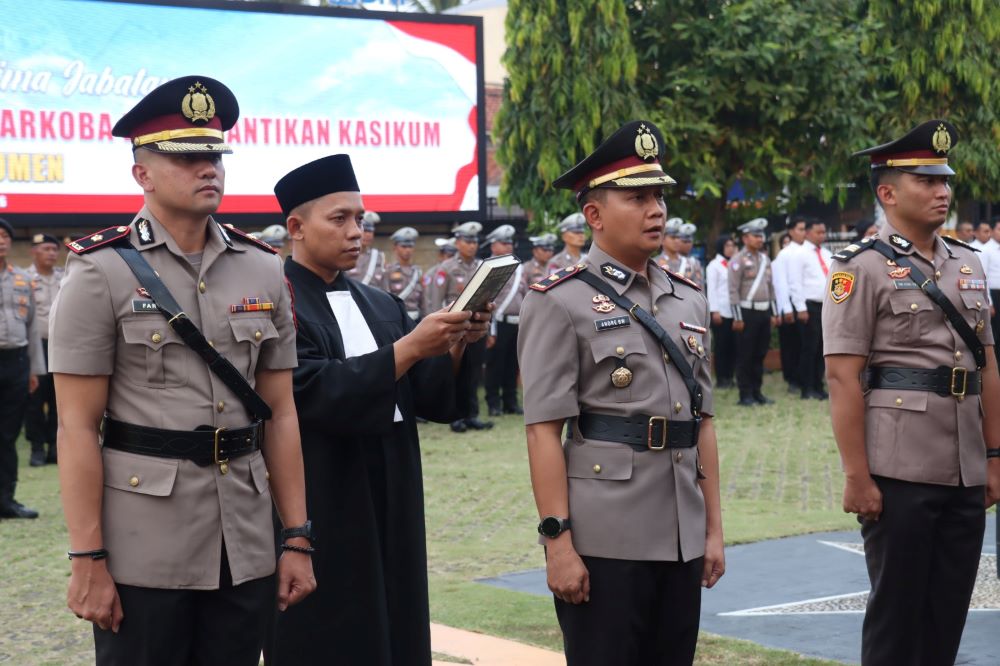 Rotasi Besar di Polres Kebumen, Kompol Andre Resmi Jadi Wakapolres Baru