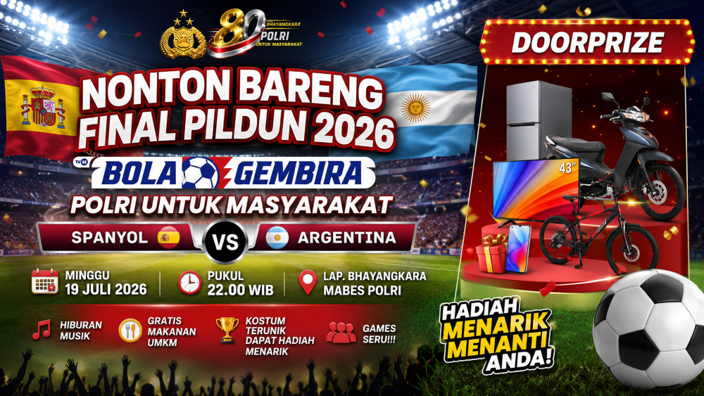 Nobar Final Piala Dunia 2026 Gratis Bersama Polri