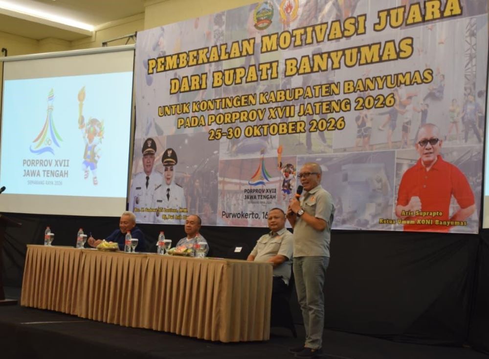 Jelang Porprov Jateng 2026, Bupati Sadewo Beri Motivasi 400 Atlet Banyumas untuk Raih Prestasi Terbaik