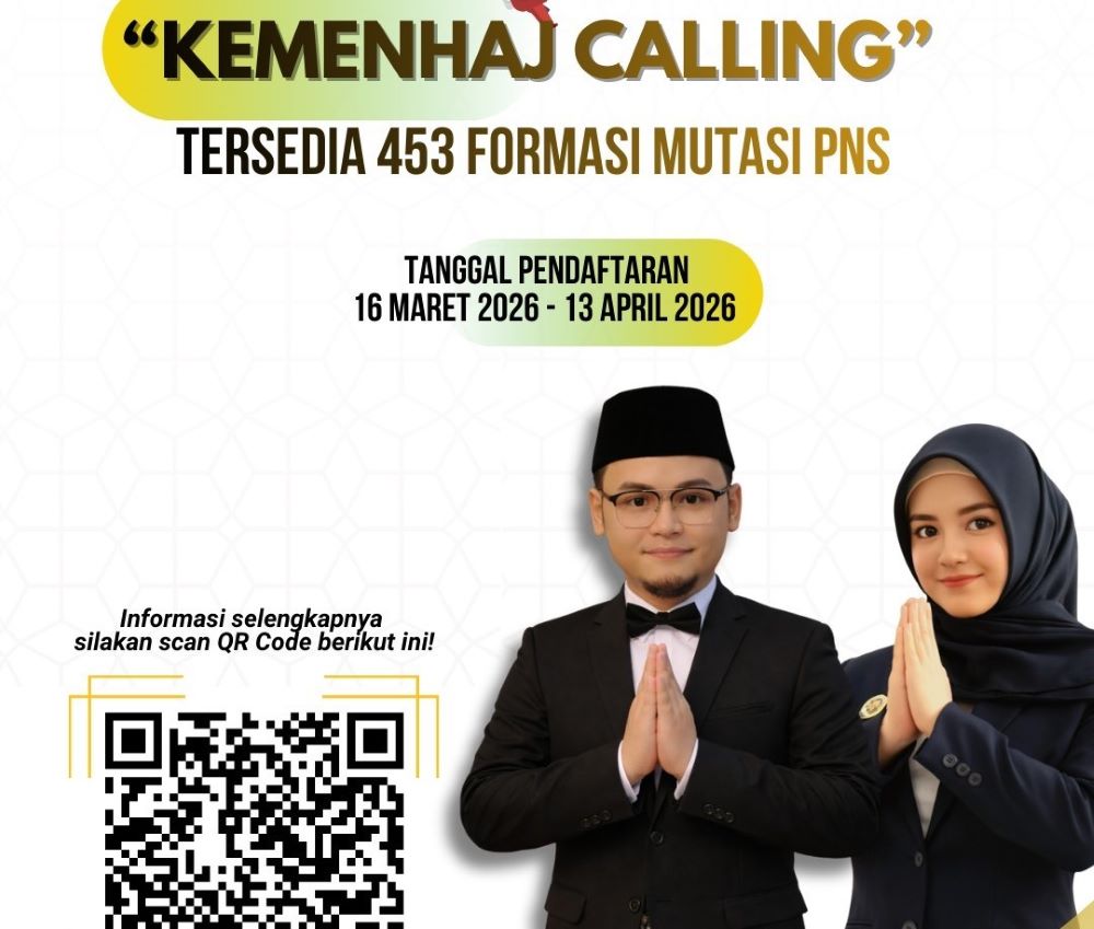 Kemenhaj Buka Seleksi Mutasi 453 PNS, Simak Jadwal dan Syarat Lengkapnya