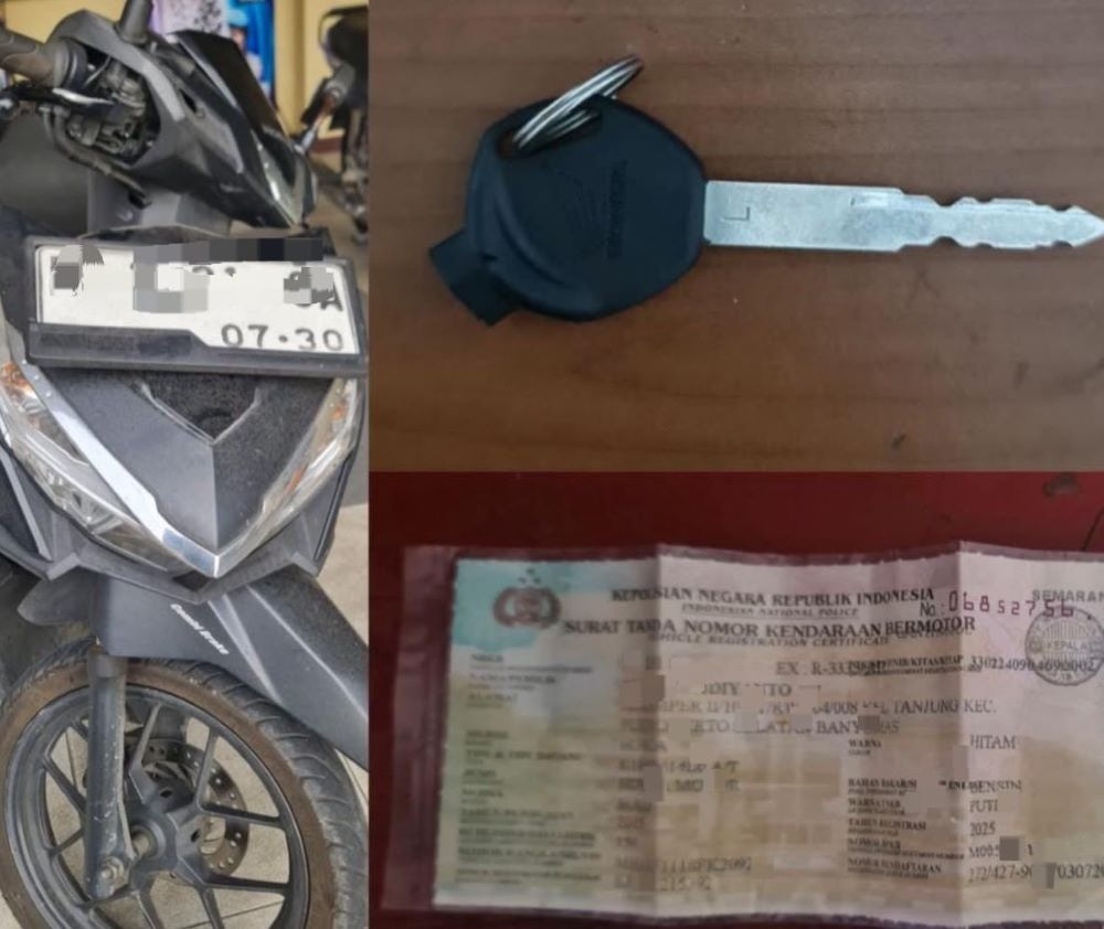 Kurang dari 8 Jam, URC Polresta Banyumas Ringkus Terduga Pencuri Motor di Purwokerto Selatan
