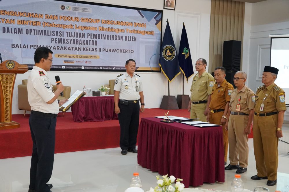 KELAYAN BINTER Purbalingga Dikukuhkan, Klien Pemasyarakatan Didorong Kembali Produktif