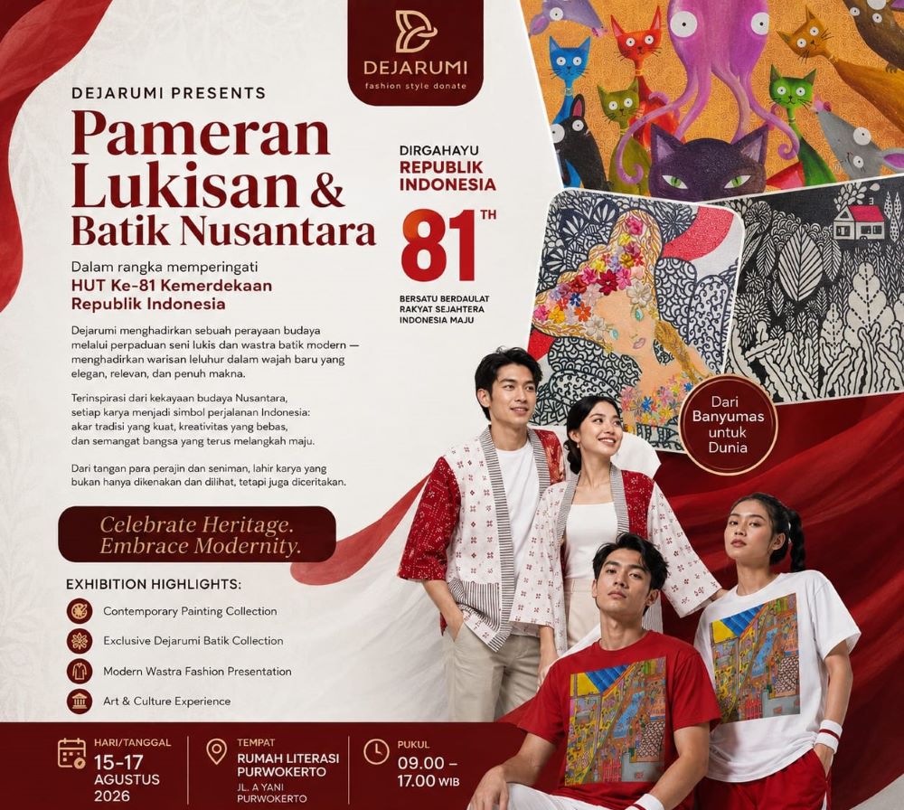Pameran Merah Putih di Purwokerto Hadirkan Lukisan, Puisi hingga Fashion Art